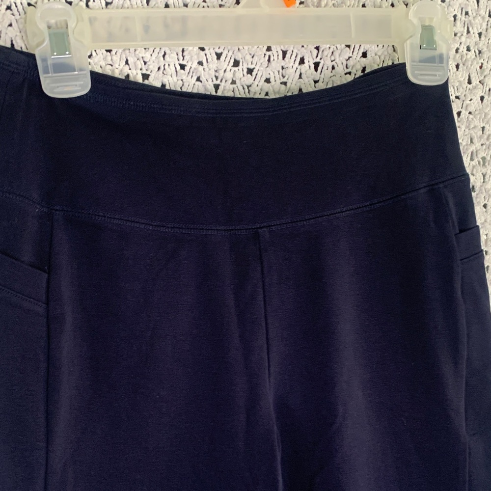 Talbots  Navy High-Waist Ponte Leggings with Side Pockets - Picture 3 of 6